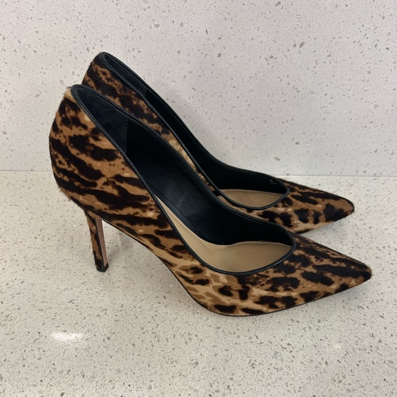 Veronica Beard  Lisa Genuine Calf Hair Pump in Camel Black - Picture 1 of 5